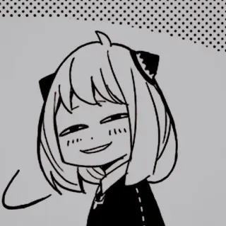 🥜 Anya Forger Spy x Family anya forger, spy x family, anime, manga, kreskówka, uśmiech, szczęśliwy telegram sticker