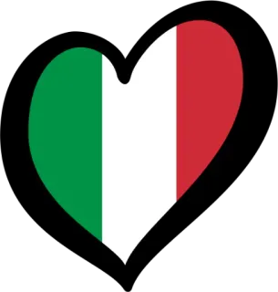 🇮🇹 włochy, serce, flaga, włoski telegram sticker