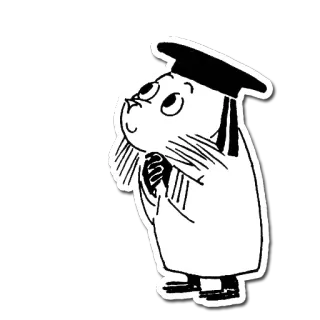 🙏 dibujos animados, animal, perro, graduación, birrete telegram sticker