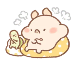 😠 น่ารัก, การ์ตูน, สัตว์, คาวาอิ, สติกเกอร์, ตัวละคร telegram sticker