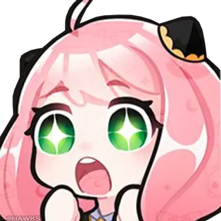 🤩 Anya Forger Spy x Family Anime, Mädchen, Süß, Fanart, Spy x Family, Anya Forger, Cartoon, Schockiert telegram sticker