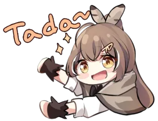 😄 Tada~ Dibujo animado, Mono, Anime, Sticker, Personaje, Tada telegram sticker