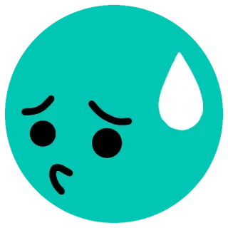 😅 nervös, traurig, besorgt, ängstlich, schweiß whatsapp sticker