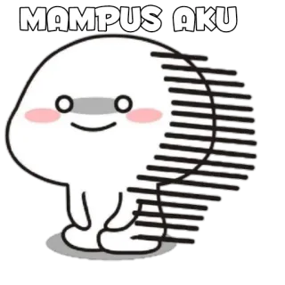 🍡 MAMPUS AKU Dessin animé, Course, Vitesse, Choqué, Personnage, Mignon telegram sticker