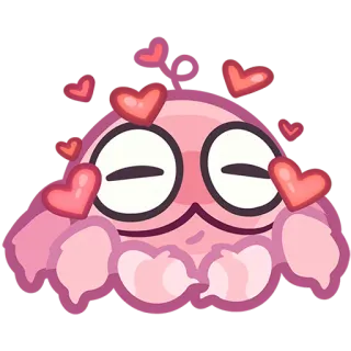 🥰 만화, 귀여운, 하트, 사랑, 분홍색 telegram sticker