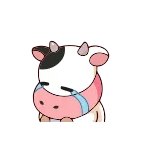 😩 Vaca, Animal, Pegatina, Lindo, Dibujo animado whatsapp sticker