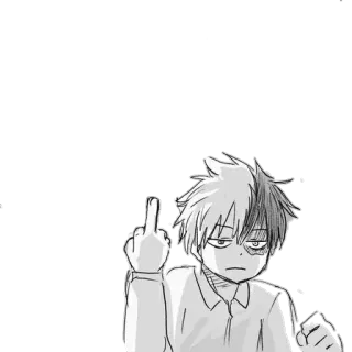 🖕 Shoto Todoroki My Hero Academia Anime, Dito medio, Todoroki, Shoto Todoroki, Offensivo whatsapp sticker