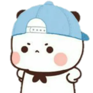 🐻 cartoon, panda, cute, character, hat, illustration telegram sticker