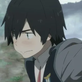 🦋 Hiro Darling in the Franxx Anime, Hiro, Darling in the Franxx, Postać, Ilustracja telegram sticker