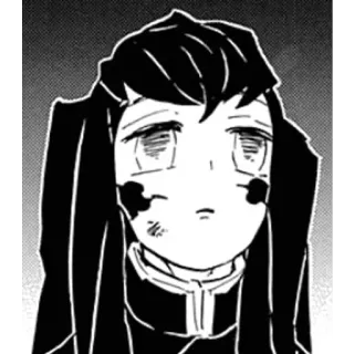 😐 Muichiro Tokito Demon Slayer Muichiro Tokito, Anime, Manga, Kimetsu no Yaiba, Personaje, Blanco y negro telegram sticker