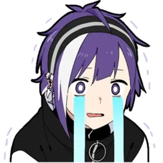 😭 anime, crying, emotional, tears, sad, cartoon, character telegram sticker