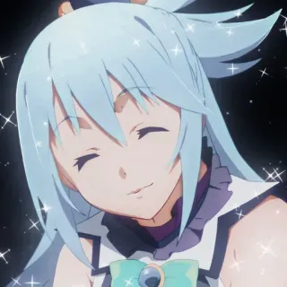 ❤️ Aqua Konosuba Anime, Feminino, Aqua, Konosuba, Personagem whatsapp sticker