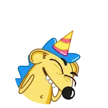 🥳 动物, 派对, 贴纸, 卡通, 庆祝, 乐趣 telegram sticker