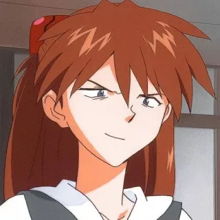 😼 Asuka Langley Neon Genesis Evangelion anime, character, girl, Asuka Langley, Evangelion telegram sticker