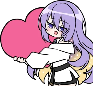 🥰 Anime, Cartoon, Leuk, Hart, Liefde, Kawaii, Sticker telegram sticker