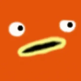 😟 laranja, rosto, expressão, confuso, engraçado, desenho animado telegram sticker