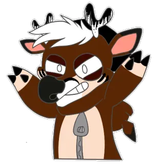 🎩 cervo, cartone animato, animale, adesivo telegram sticker