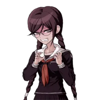 😡 Toko Fukawa Danganronpa Anime, Manga, Danganronpa, Toko Fukawa, Infastidito/a telegram sticker