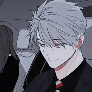 🌑 Anime, Manga, Porträt, Mann, Illustration telegram sticker