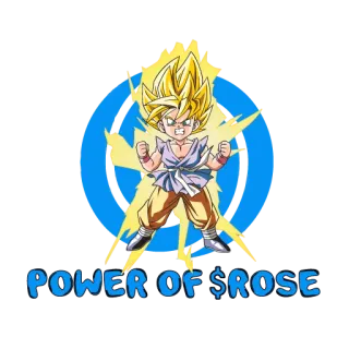 💪 POWER OF $ROSE sticker, power, rose, cartoon, digital art telegram sticker