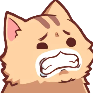 😖 แมว, เศร้า, สัตว์, อิโมจิ telegram sticker