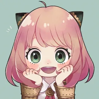 😳 Anya Forger Spy x Family Anime, Spy x Family, Anya Forger, mignon, dessin animé telegram sticker