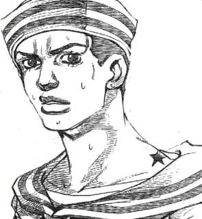 😰 Josuke Higashikata JoJo's Bizarre Adventure อนิเมะ, มังงะ, โจโจ้, โจสุเกะ, ตัวละคร telegram sticker