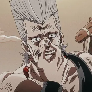 🌟 Jean Pierre Polnareff JoJo's Bizarre Adventure Anime, Jojo, Polnareff, Divertido, Dibujos animados telegram sticker