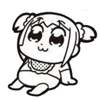 👶 Popuko Pop Team Epic Anime, Manga, Pop Team Epic, Popuko, Sticker telegram sticker