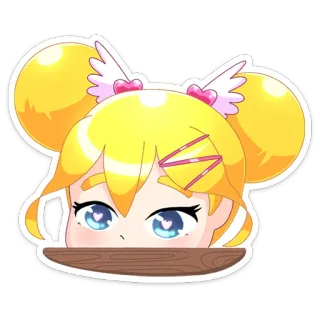 👀 Anime, Carino, Ragazza, Sticker, Cartone animato, Personaggio telegram sticker