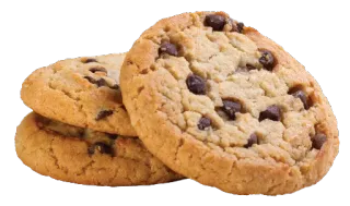 👍 koekjes, chocolade chip, dessert, eten, zoet telegram sticker