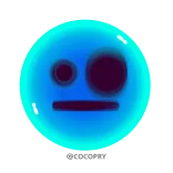 😐 史莱姆, 蓝色, 水滴, 角色, 游戏, 卡通 whatsapp sticker