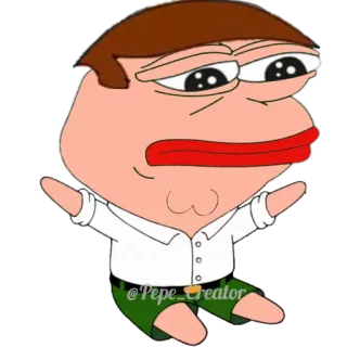 🐸 Pepe the Frog @Pepe_Creator Pepe la Grenouille, Meme, Mème Internet, Dessin animé, Personnage, Drôle, Humour telegram sticker