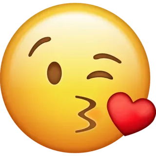 😘 emoji, kiss, love, heart, affection, winking, face whatsapp sticker