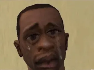 🌟 CJ Grand Theft Auto: San Andreas crying, sad, gta, san andreas, cj telegram sticker