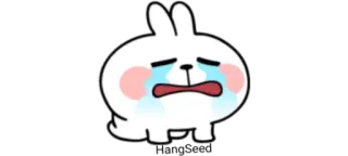 😭 coniglio, coniglio, piangere, triste, carino, cartone animato, animale telegram sticker