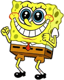😁 Spongebob Squarepants dessin animé, animé, personnage, joyeux, souriant telegram sticker