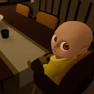 😶 The Baby in Yellow jogo de terror, bebê, amarelo, assustador, videogame, medo telegram sticker