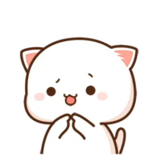 😳 Katze, niedlich, Tier, kawaii, Cartoon telegram sticker