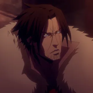 ⛓ Vlad Dracula Tepes Castlevania вампир, аниме, серьезный, мужчина, персонаж telegram sticker