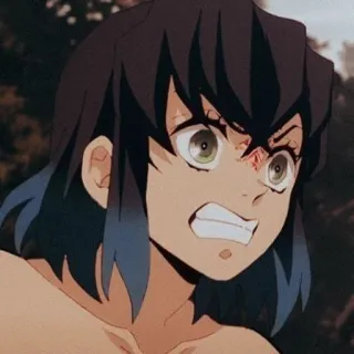 😡 Inosuke Hashibira Demon Slayer Anime, Demon Slayer, Inosuke, Inosuke Hashibira, Kampf whatsapp sticker