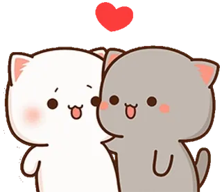 😘 gatos, lindo, amor, corazón, animales, pegatina, kawaii telegram sticker