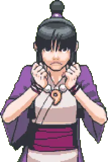 😠 Maya Fey Ace Attorney anime, video game, Maya Fey, Ace Attorney, spirit medium telegram sticker