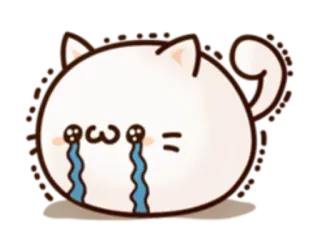 🐱 кот, плач, грустный, каваи, эмоциональный, слезы, милый telegram sticker