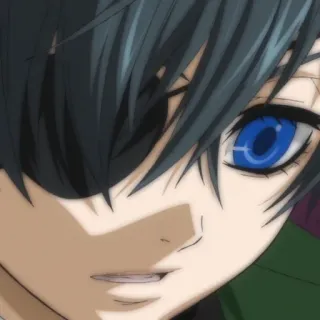 🗝 Ciel Phantomhive Black Butler Anime, Manga, Ciel Phantomhive, Black Butler, Dibujos animados whatsapp sticker