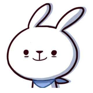 😶 rabbit, bunny, cartoon, animal, cute, sticker whatsapp sticker