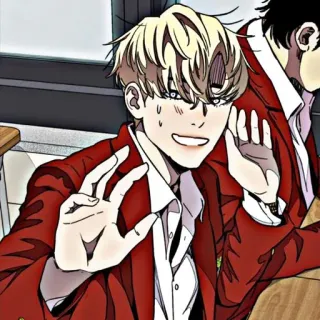💥 anime, cartoon, character, school uniform, gesture telegram sticker