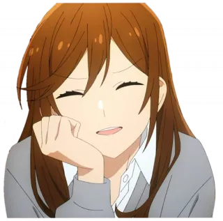 😄 Anime, Menina, Sorriso, Feliz, Fofo telegram sticker
