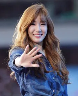 🖐 femme, sourire, portrait, personne, cheveux, main, saluant telegram sticker