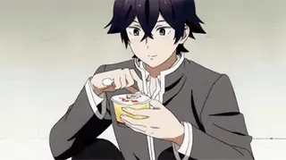 ❤️ Anime, Cartoon, Junge, Essen, Tasse, Schüler whatsapp sticker